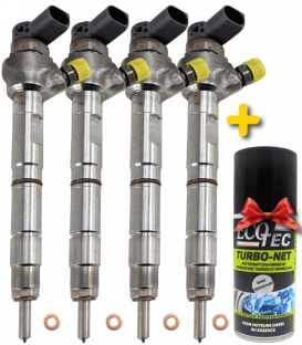 4 x injecteur d'origine Bosch Original Audi A3 A4 A5 A6 2,0 Tdi 122 136 150 cv